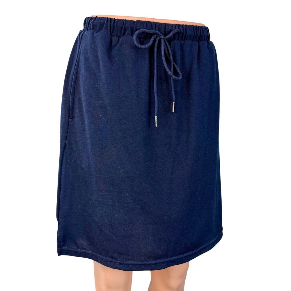 Jack Smith Activewear Navy Skort Drawstring Elastic Waist Pockets Mesh Short